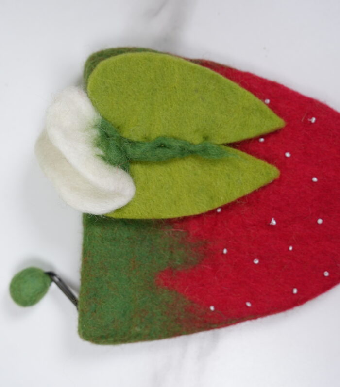 Strawberry Felt Purse
