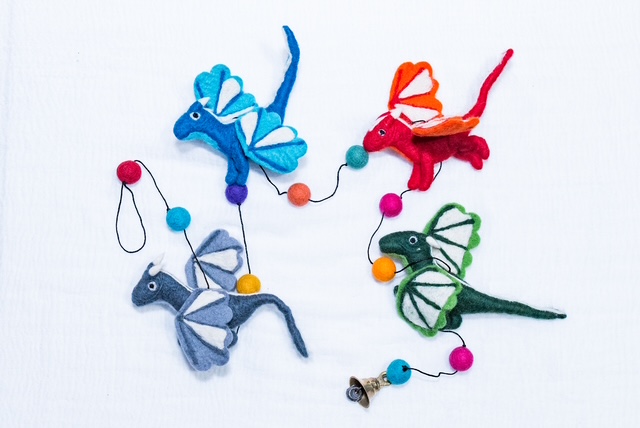 Felted Flying Dragons